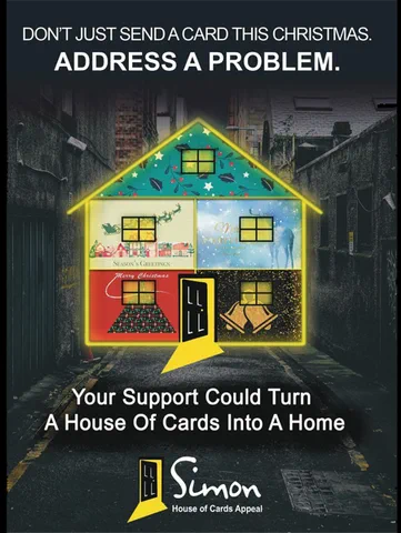 Half a decade donations for Homeless Irish Charity Simon House of Cards